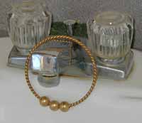 1/2 Sacred Cubit Light-Life Ring over the bathroom faucet