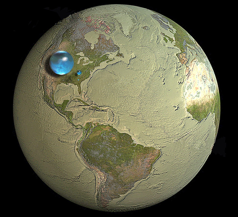 Visual Representation by the USSG of available drinking water in the world